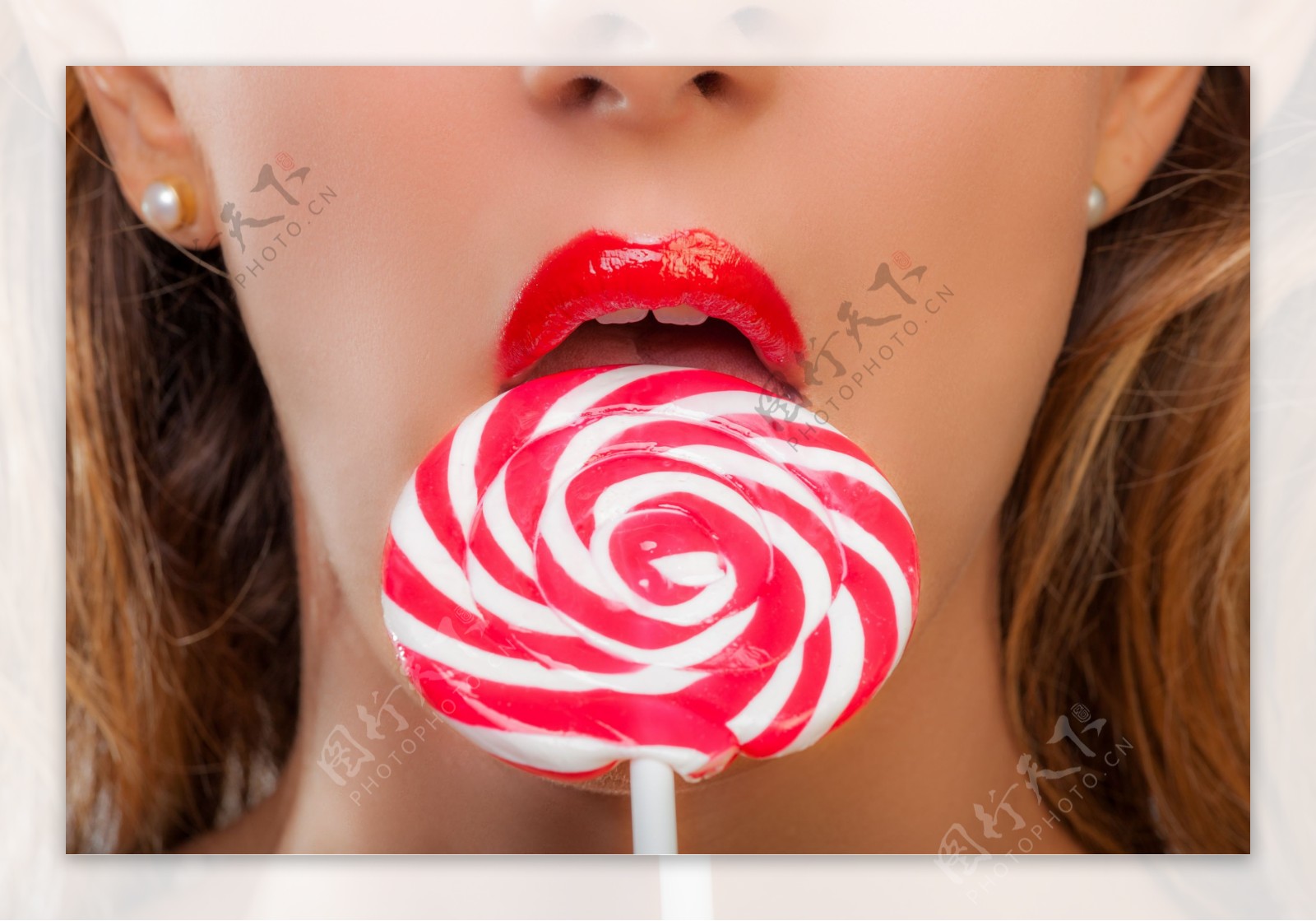 糖果与嘴唇图片