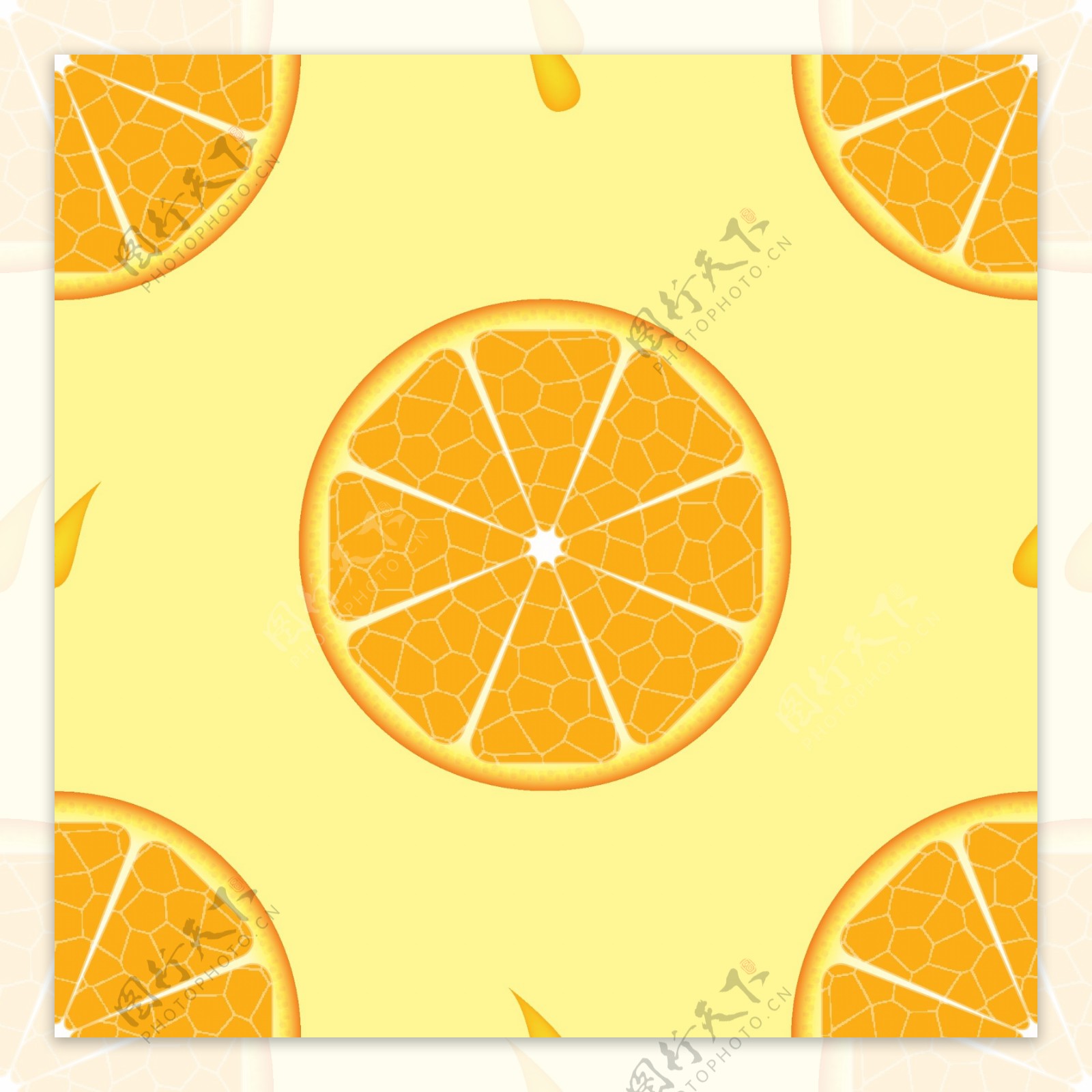 清新橘子水果背景