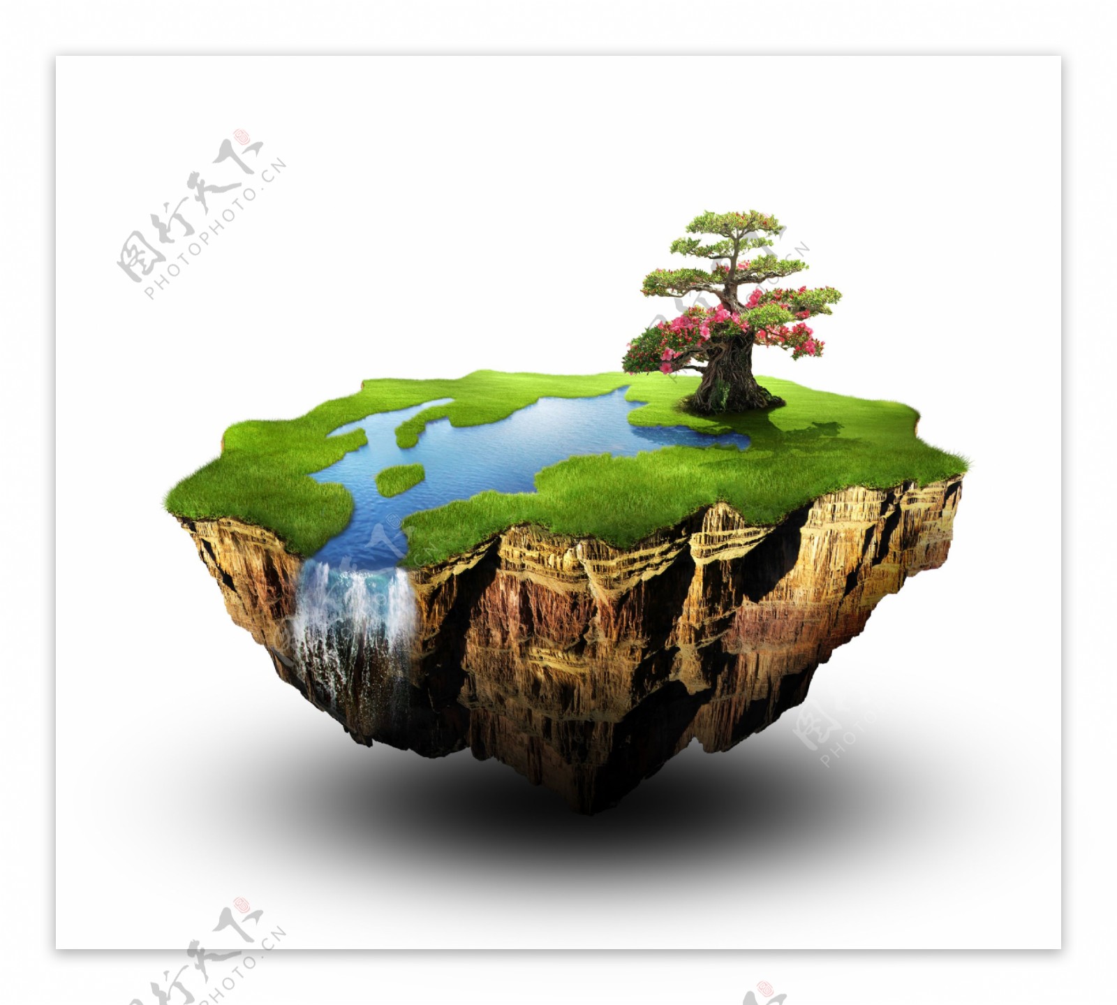 绿色悬浮地球环保图片