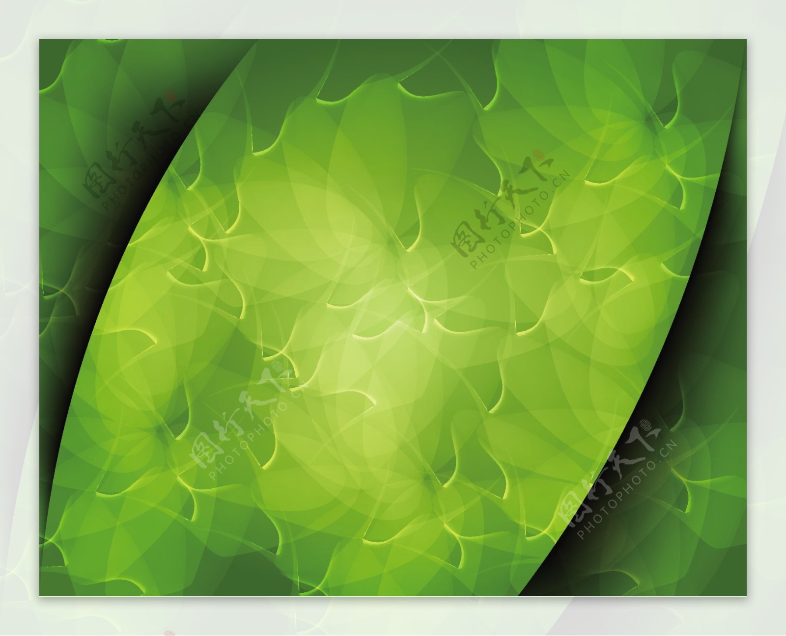 抽象的绿色艺术背景矢量插图