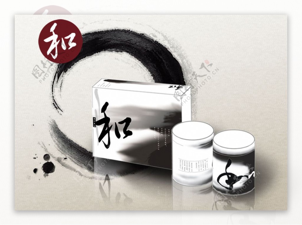 中国风茶叶包装展示