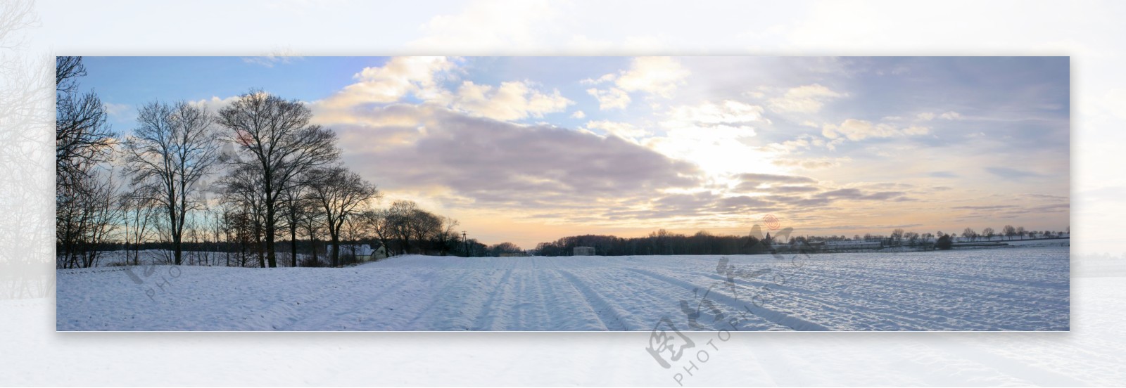 冬季雪地风景图片