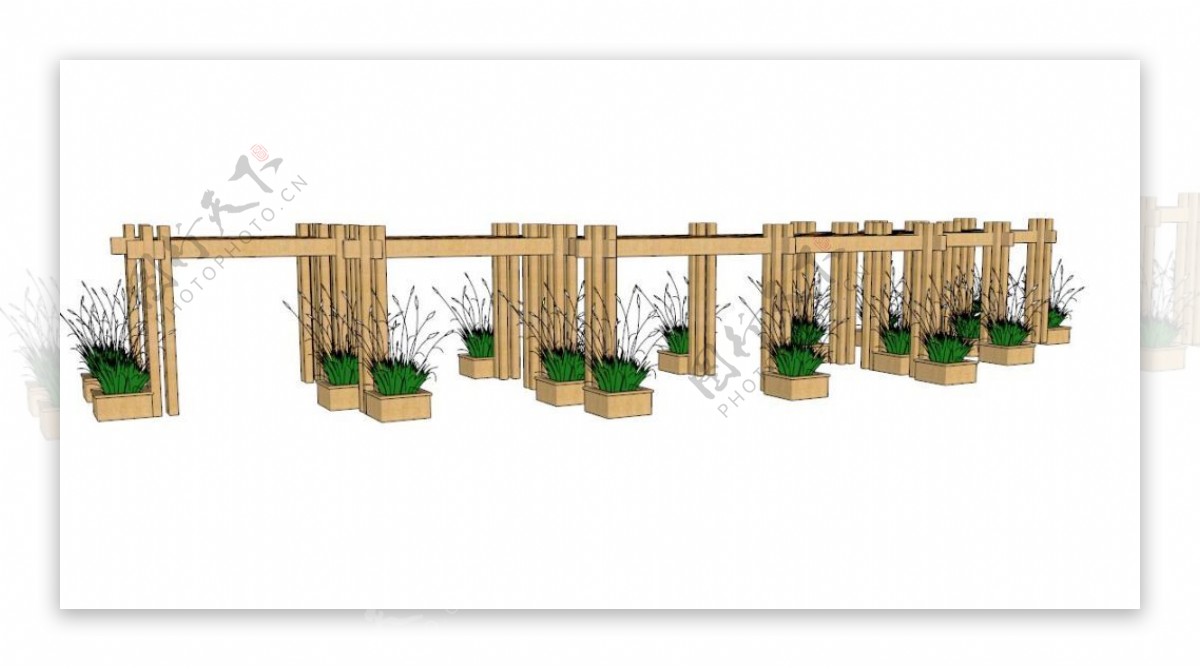 木质廊架条形