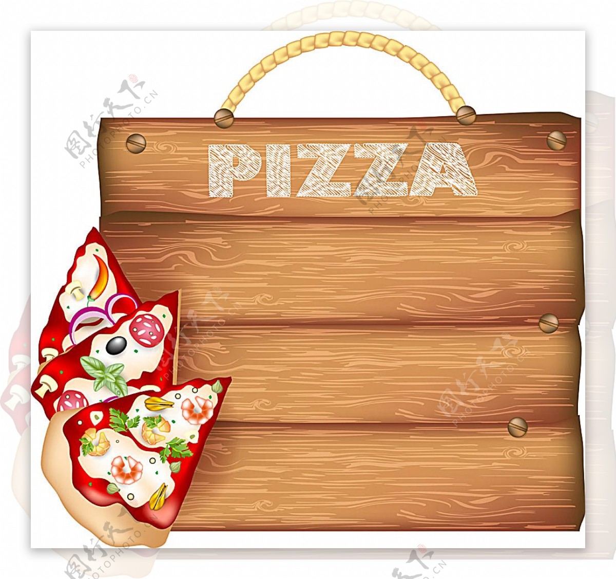 披萨与木板
