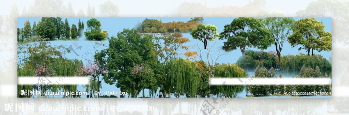园林景观花草树林鸟瞰透视效果图PSD分层0