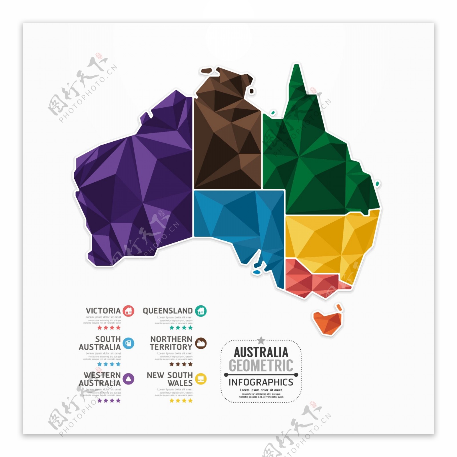 澳大利亚地图素材