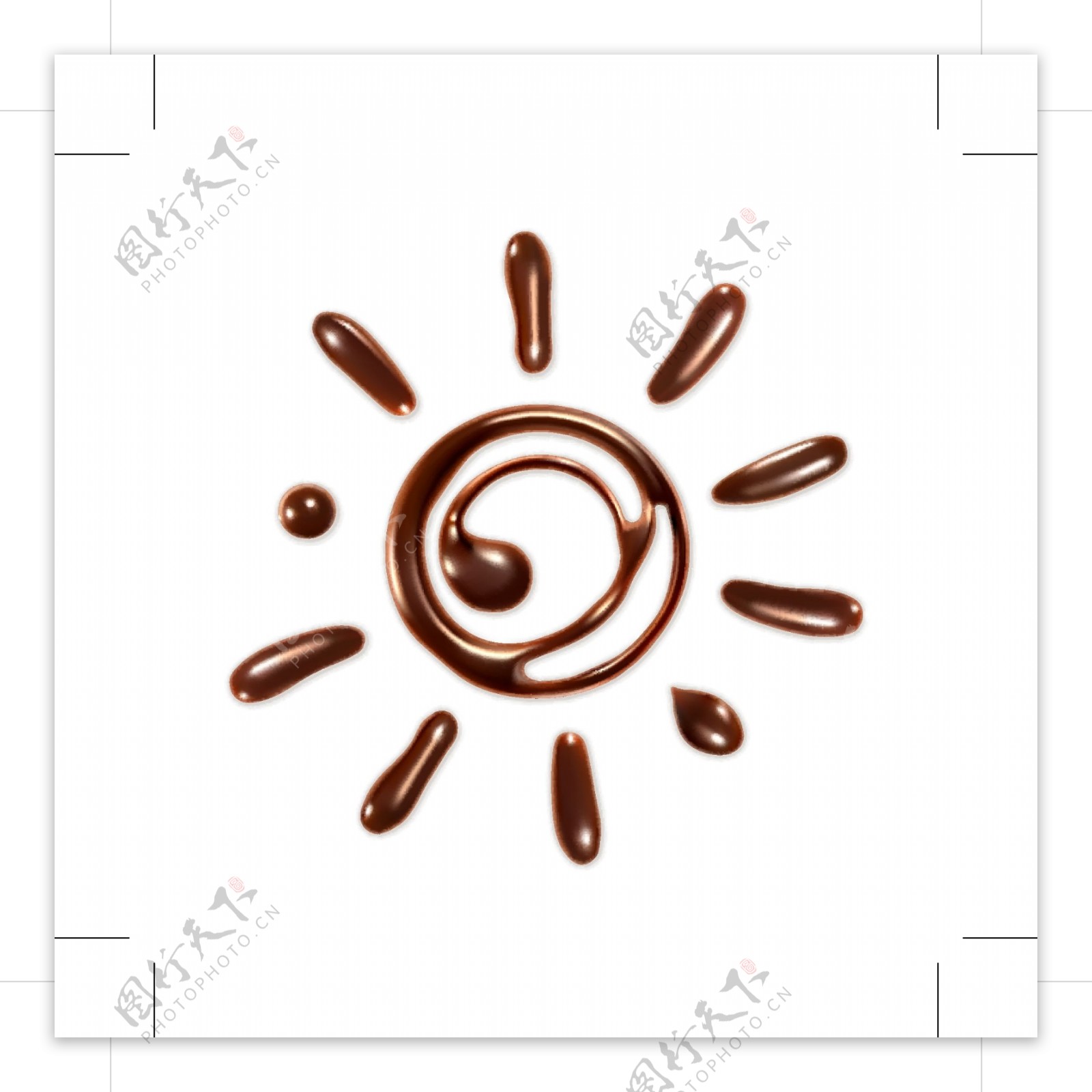 巧克力酱太阳图片