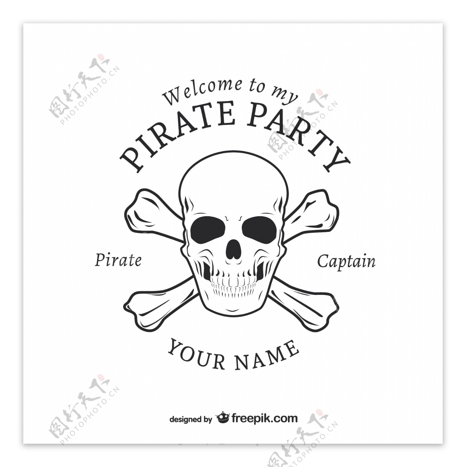 海盗党标志设计