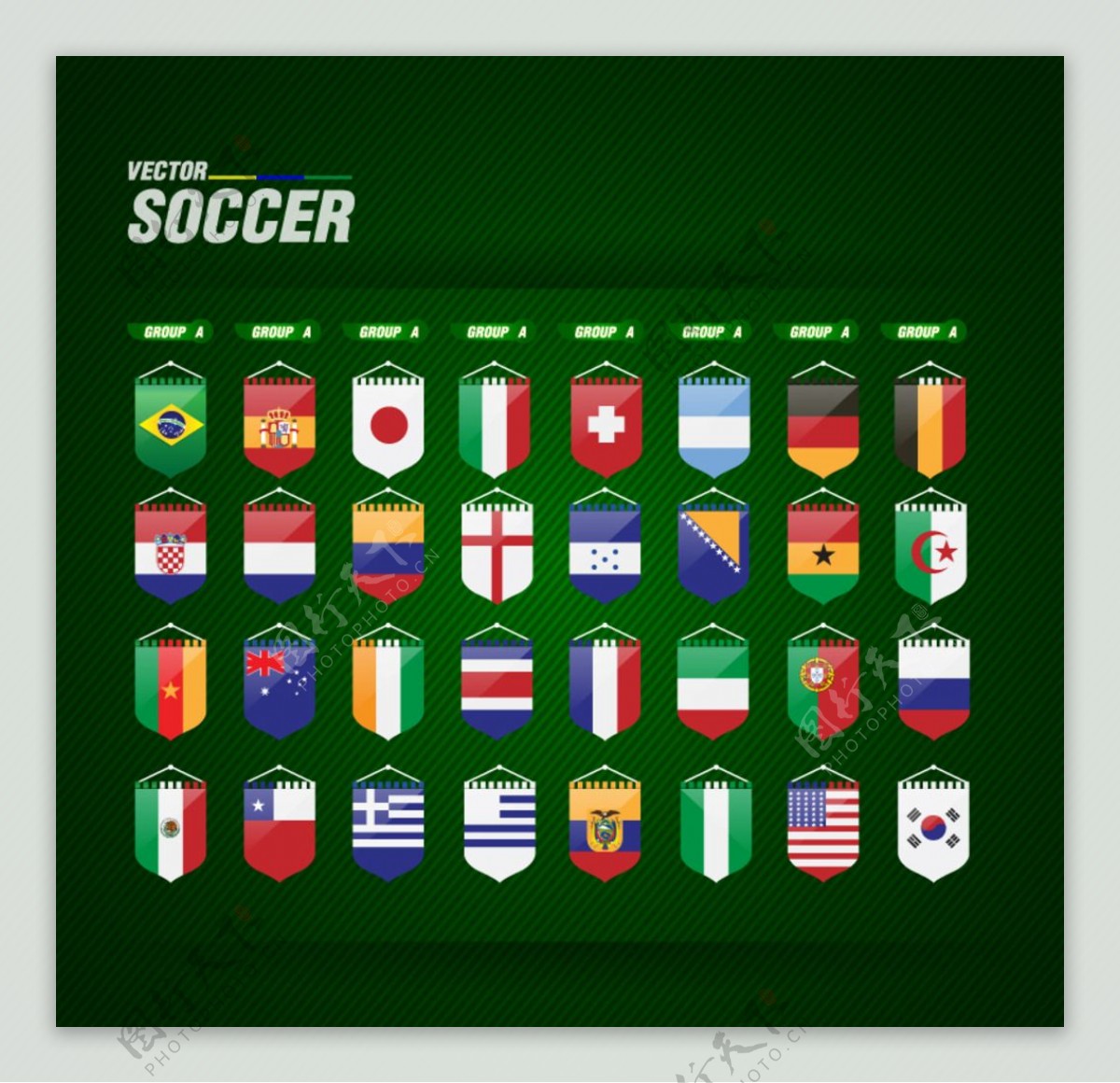 世界杯各国国旗