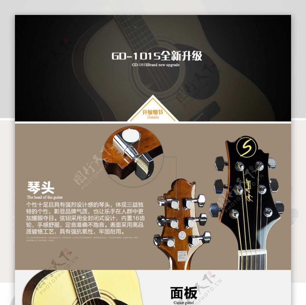 三益吉他GD101升级细节介绍