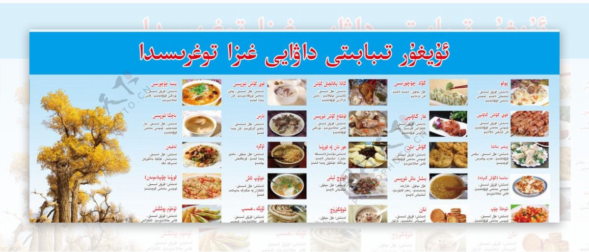 维族食物营养表