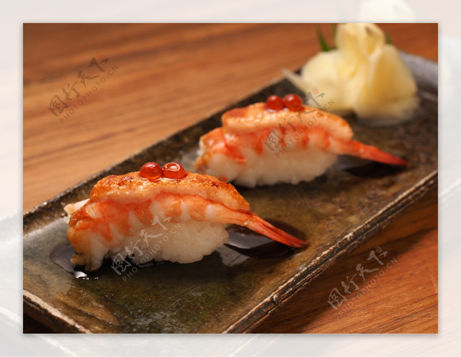 虾寿司摄影图片