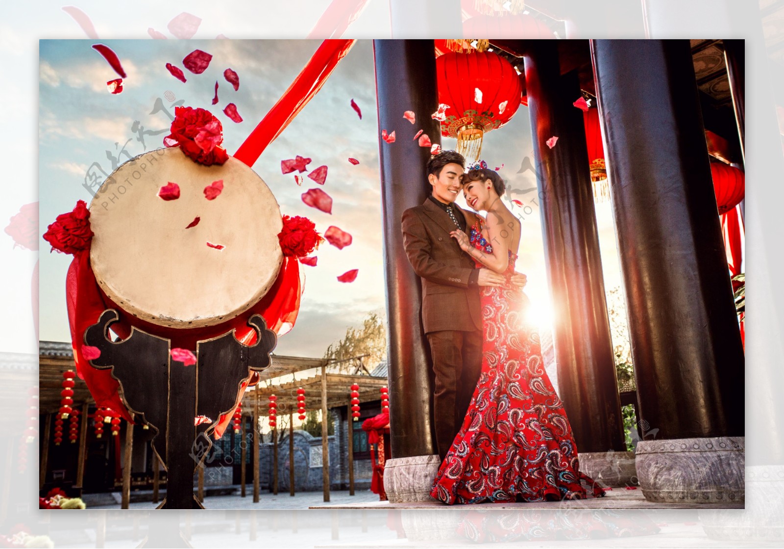 中国风传统婚纱照图片