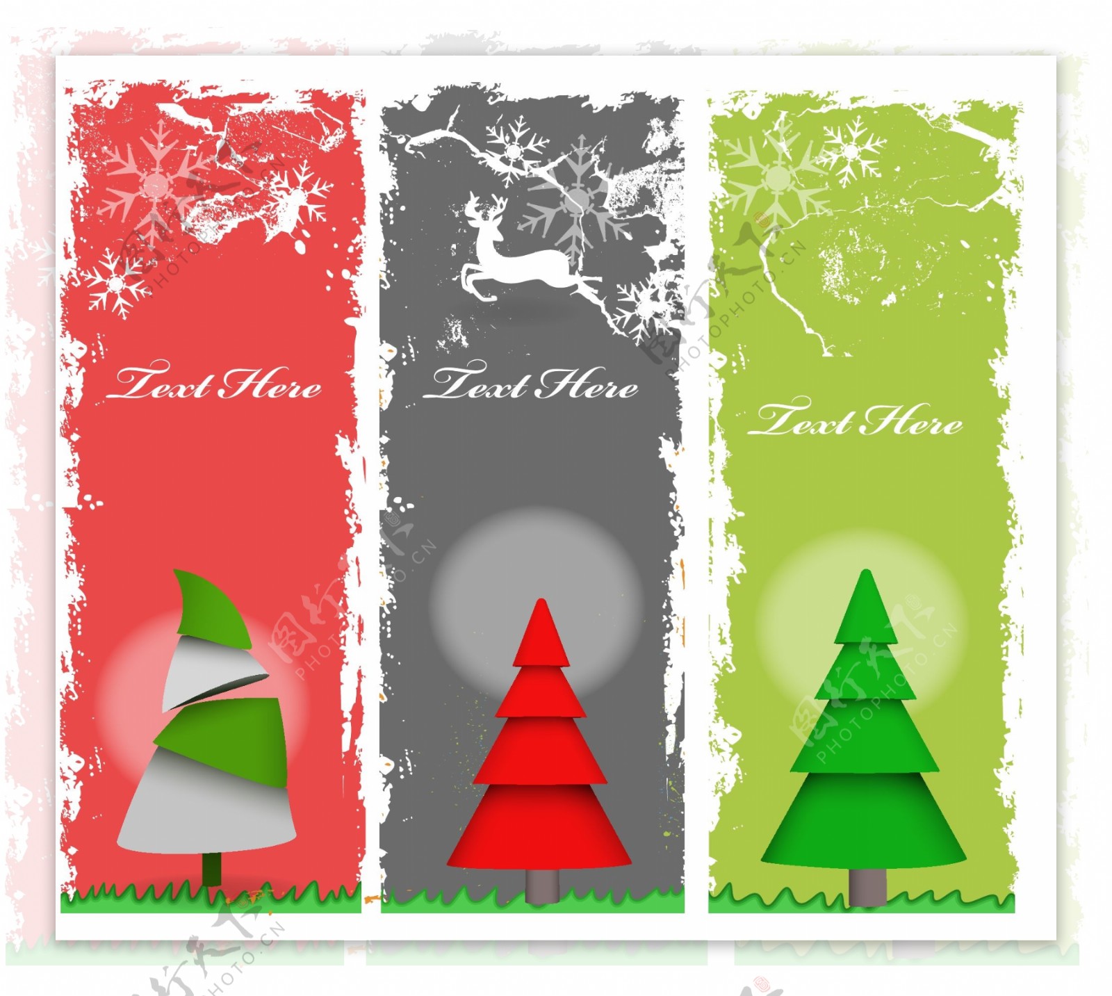 3d圣诞节树banner设计