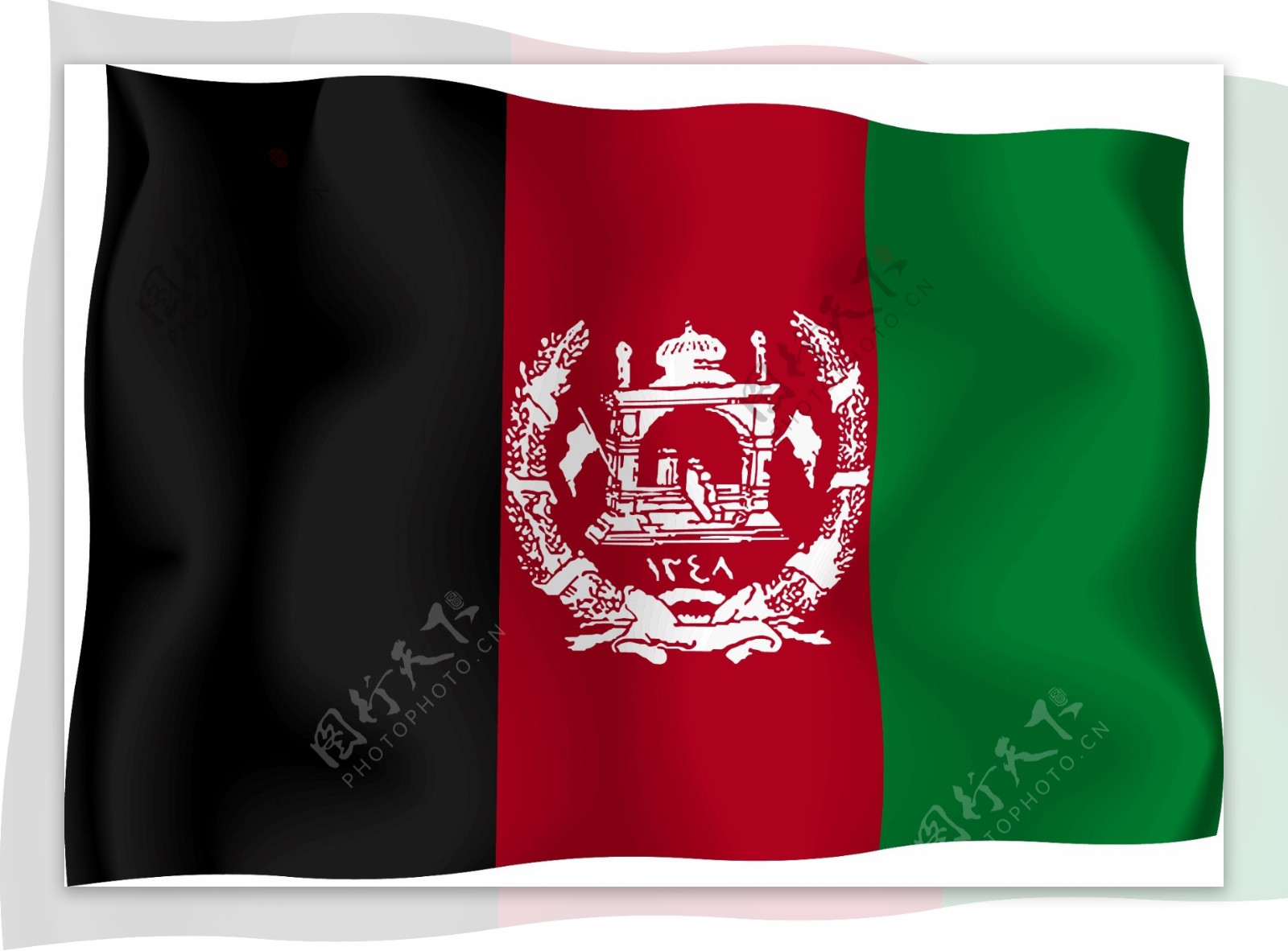 阿富汗国旗矢量