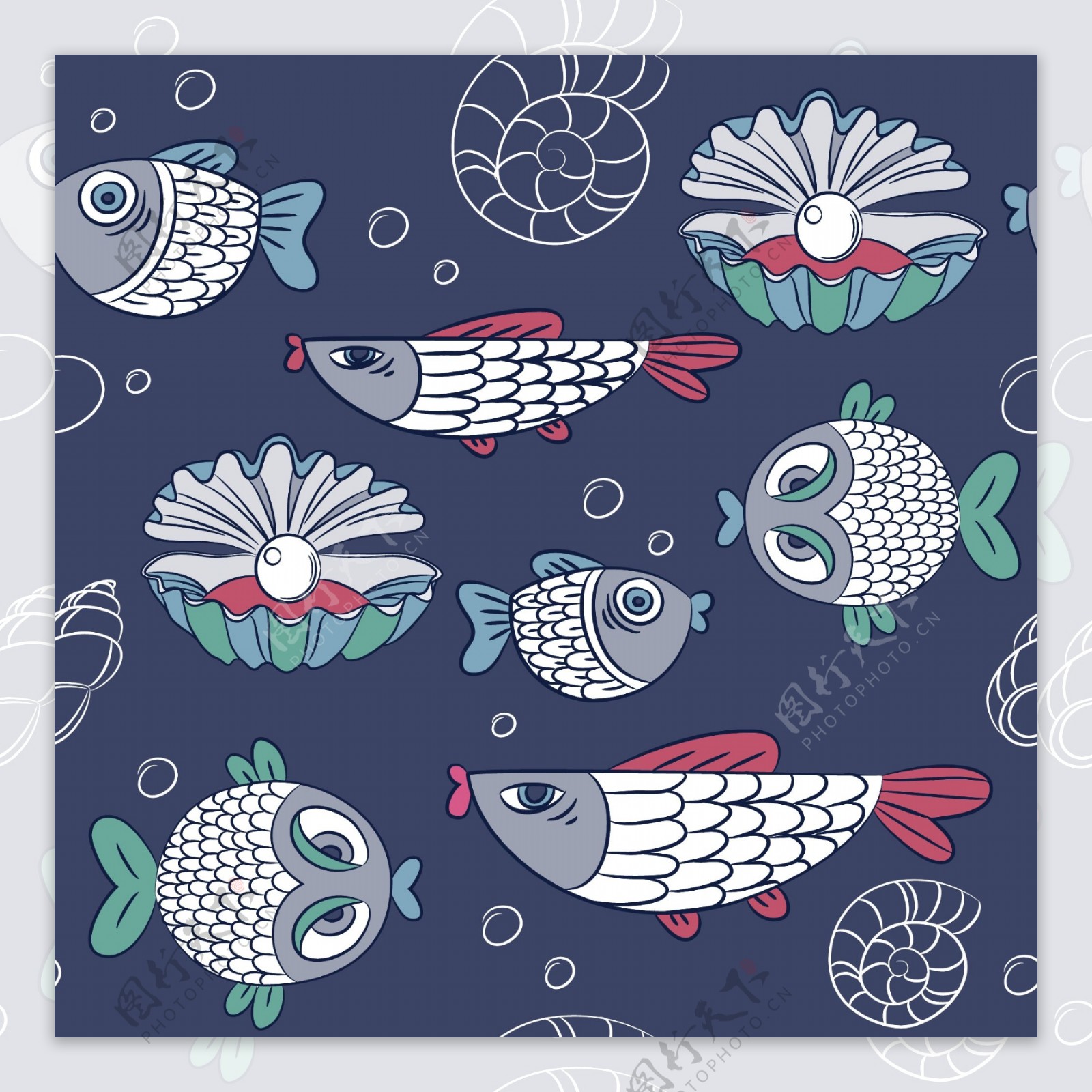 鱼的图案设计