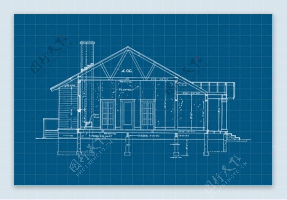 20种建设图纸房屋蓝图photoshop笔刷素材下载