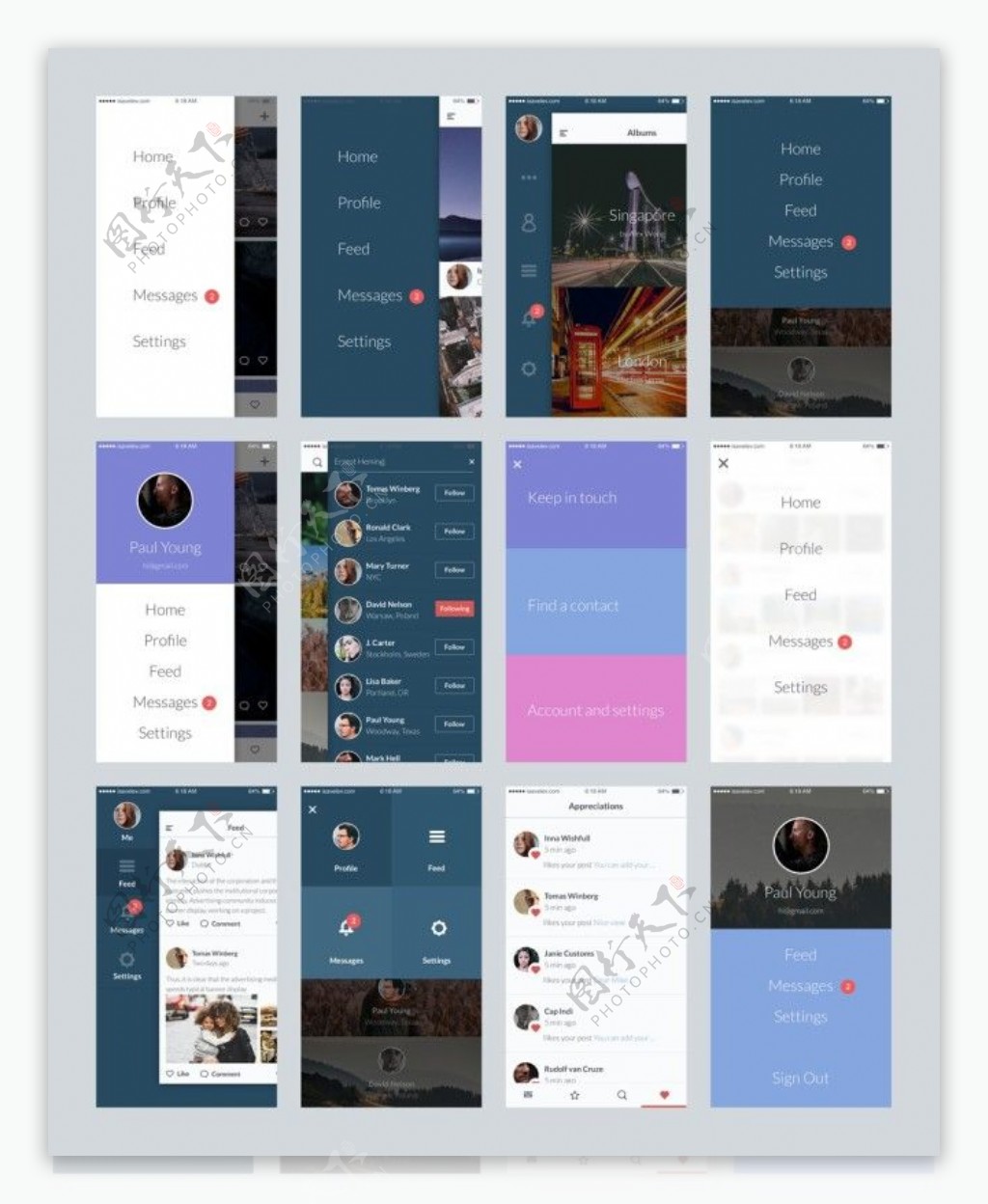 app界面素材合集设计模板