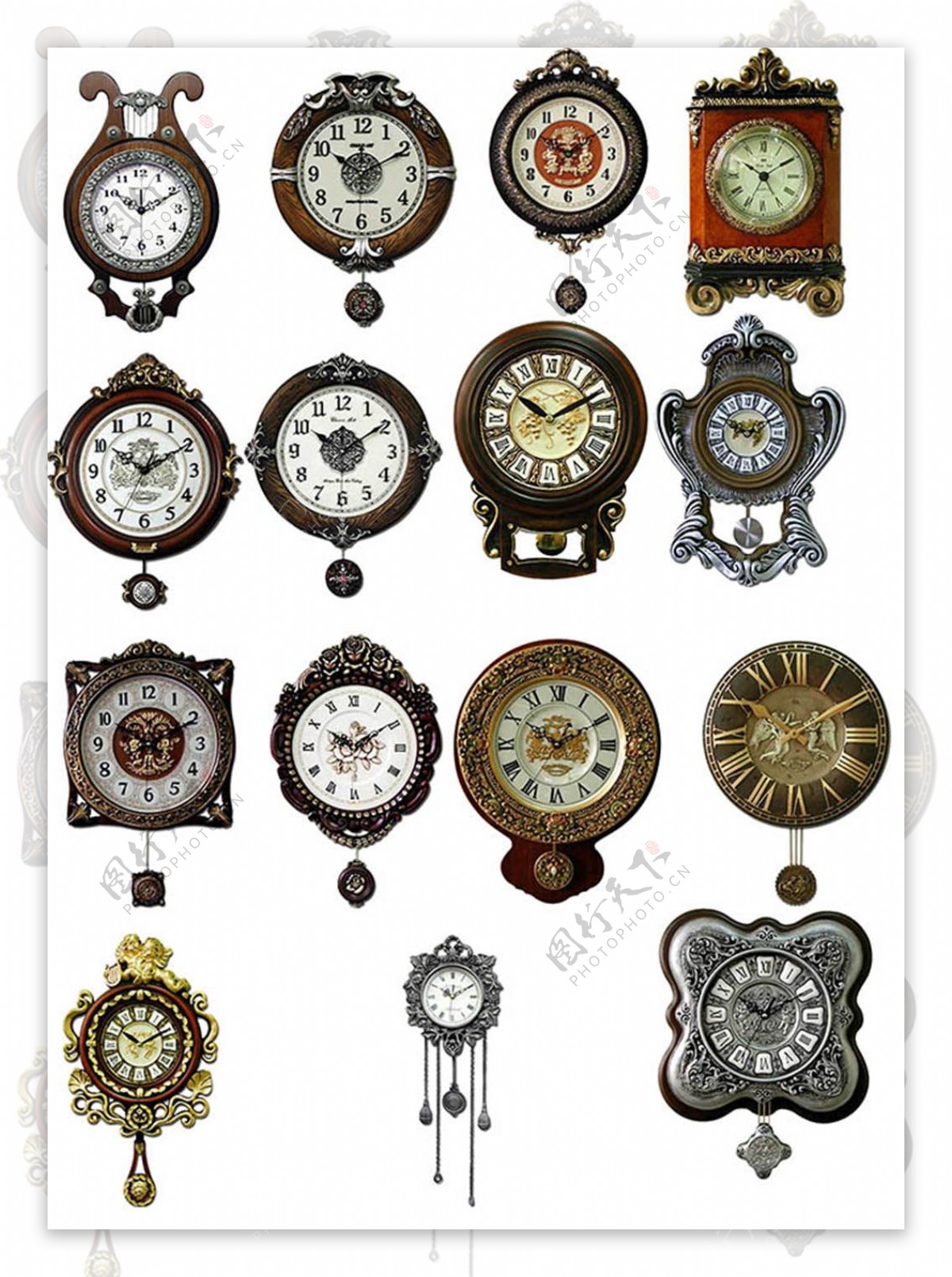 欧式古典钟表图片大全