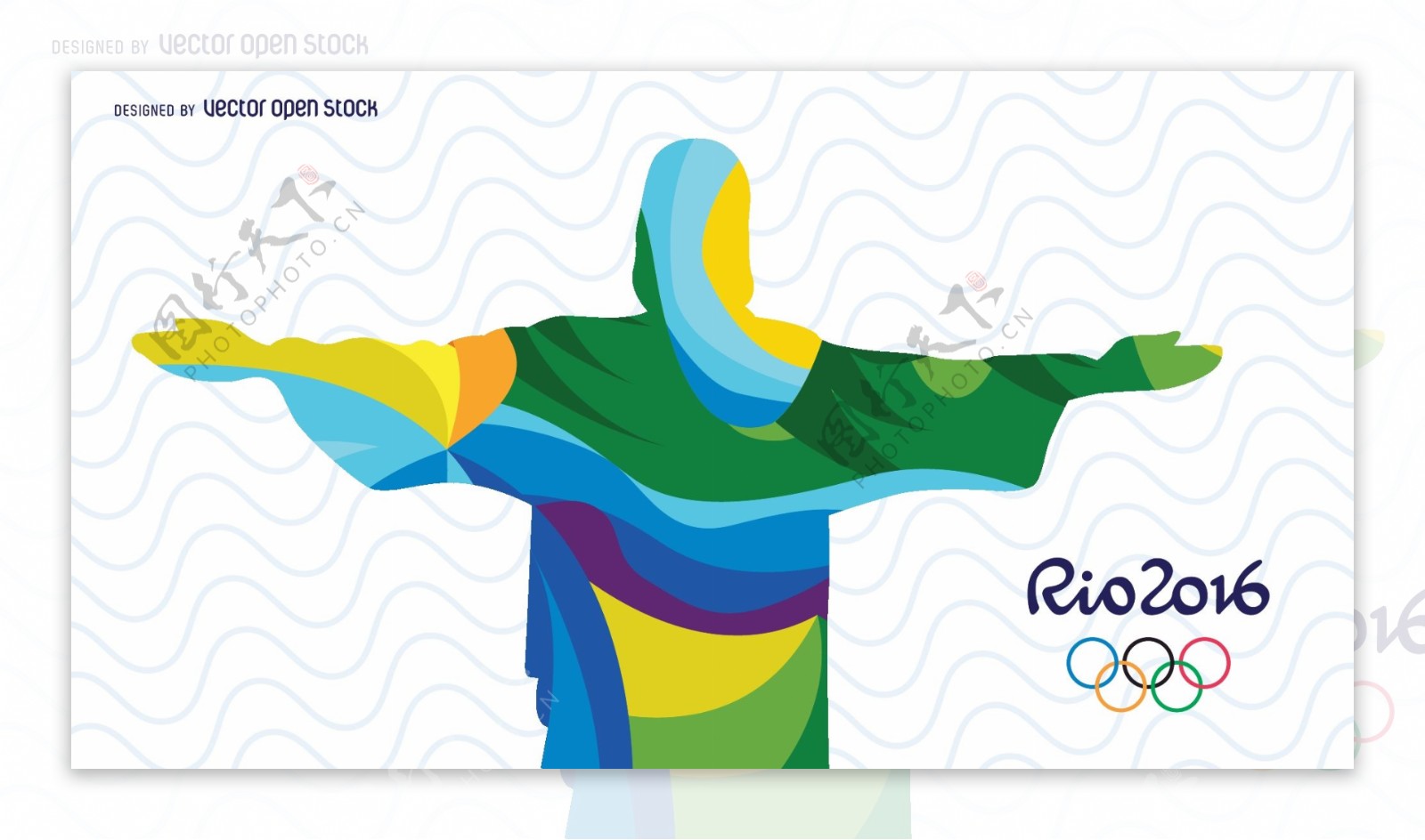 里约奥运会的像抽象设计