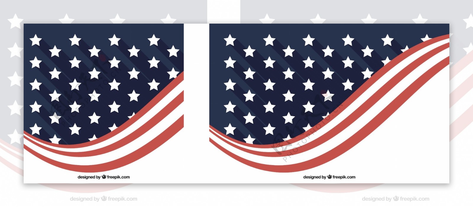 现代抽象美国国旗背景