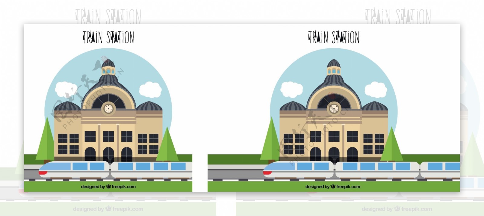 火车站平面设计图形素材