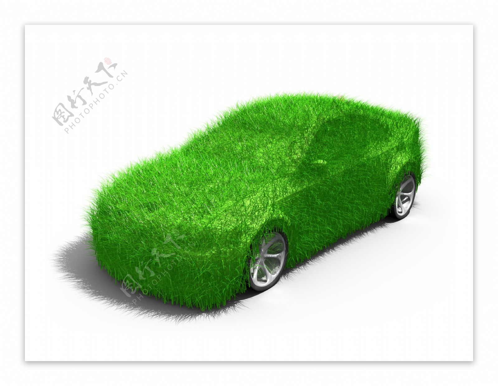 创意绿色轿车图片