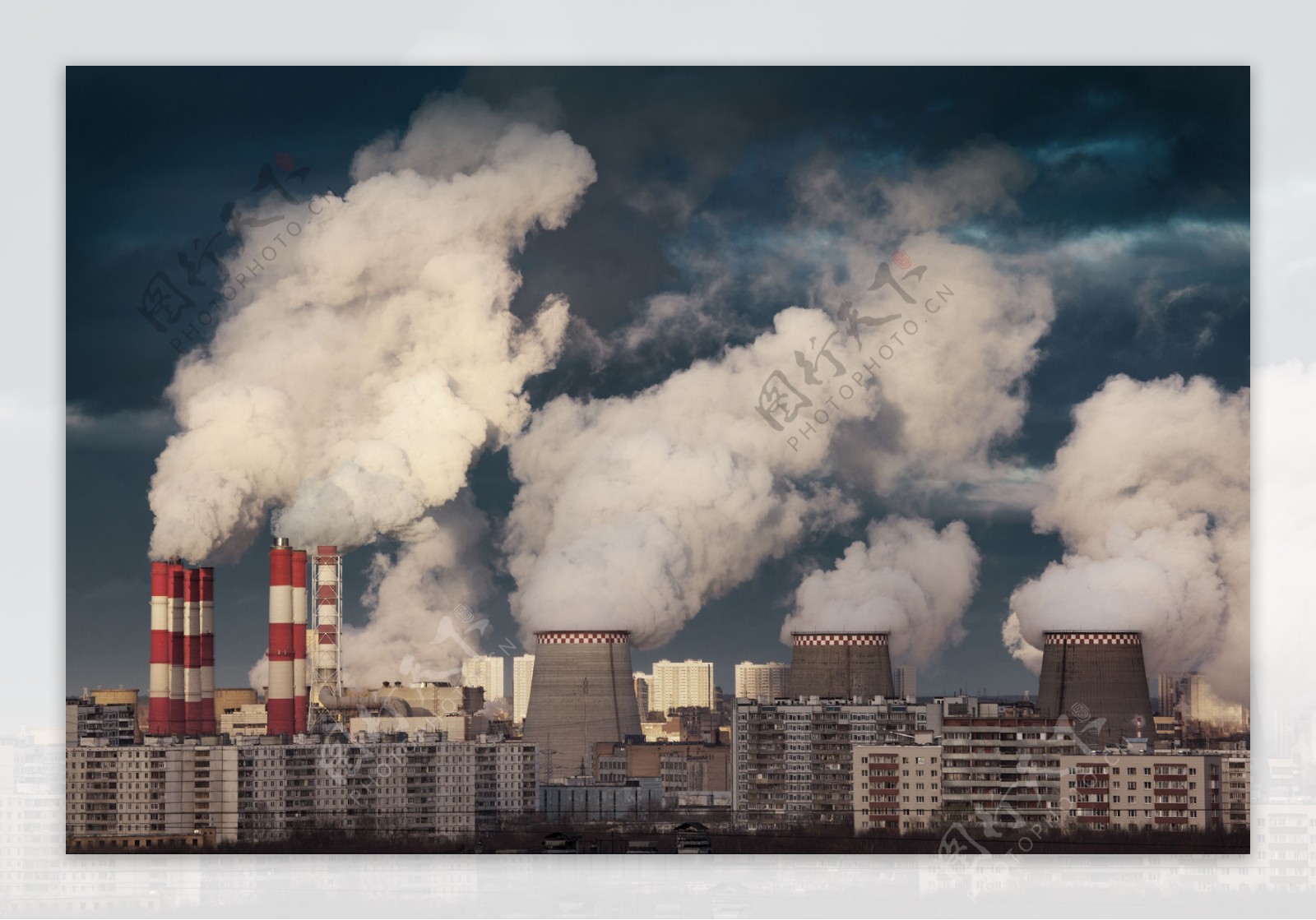 工厂空气污染图片