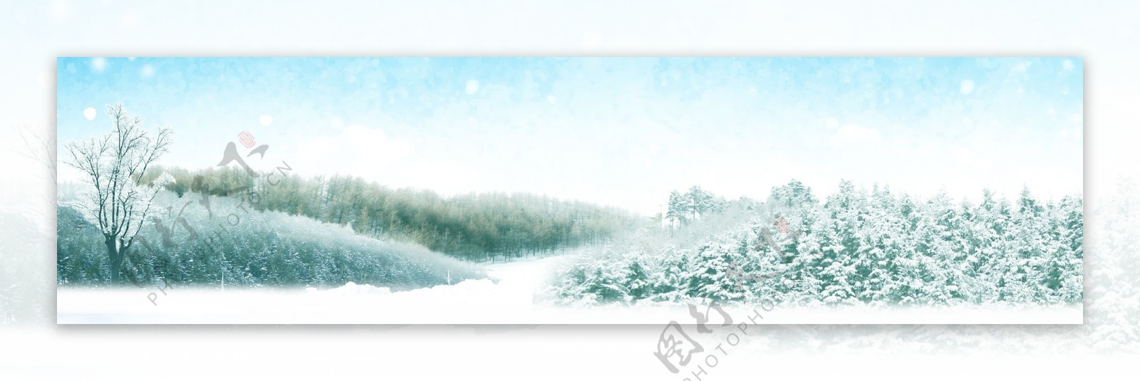 1920雪中景色背景素材134