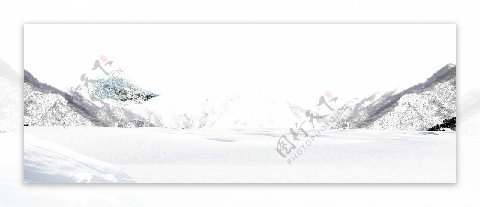 电商冬季雪景背景banner