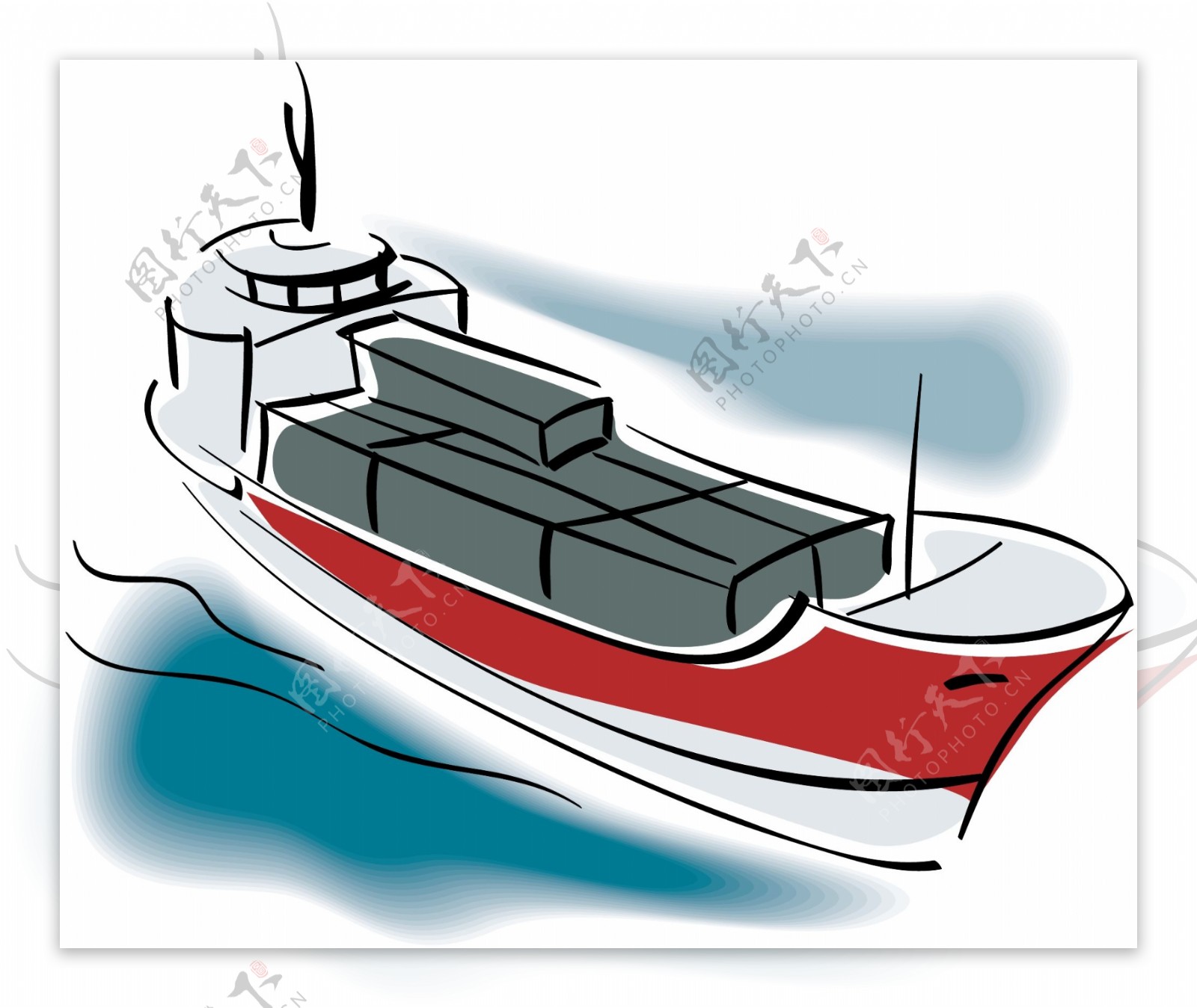 船交通工具矢量素材EPS格式0053