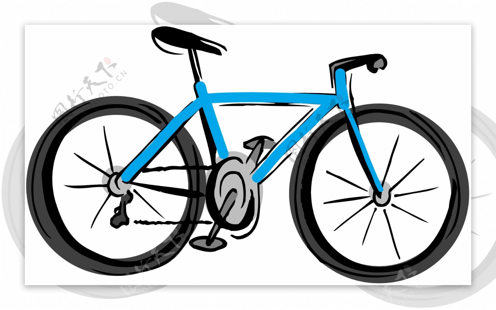 自行车交通工具矢量素材EPS格式0053
