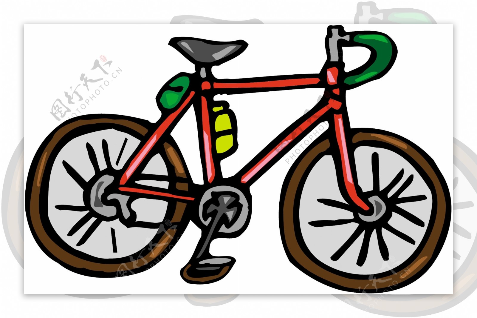 自行车交通工具矢量素材EPS格式0074