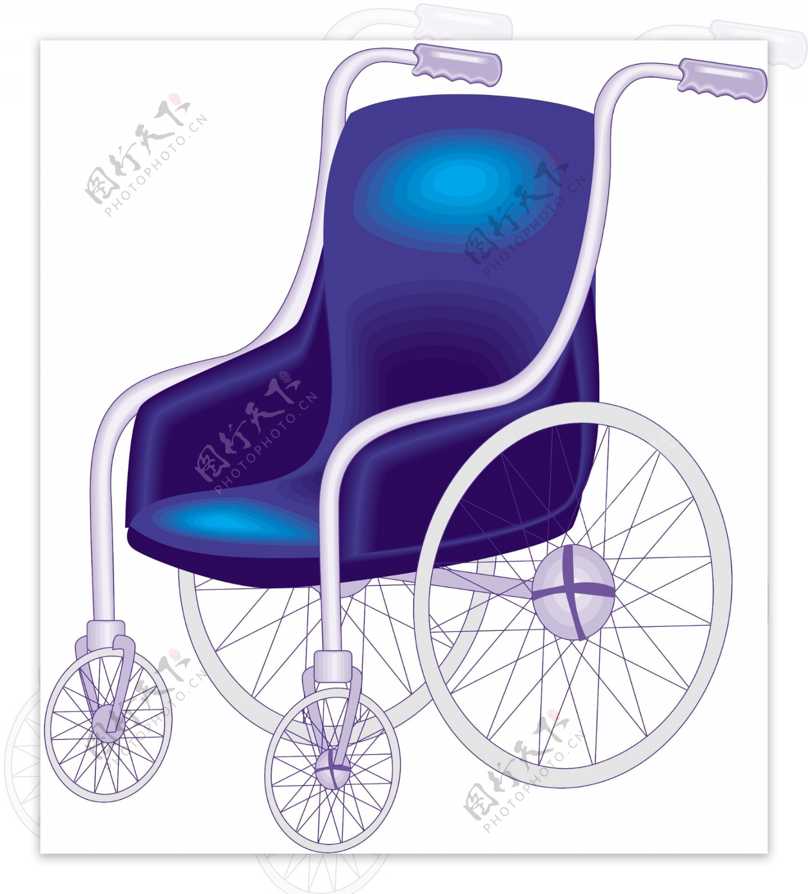 轮椅医疗器材矢量素材EPS0003