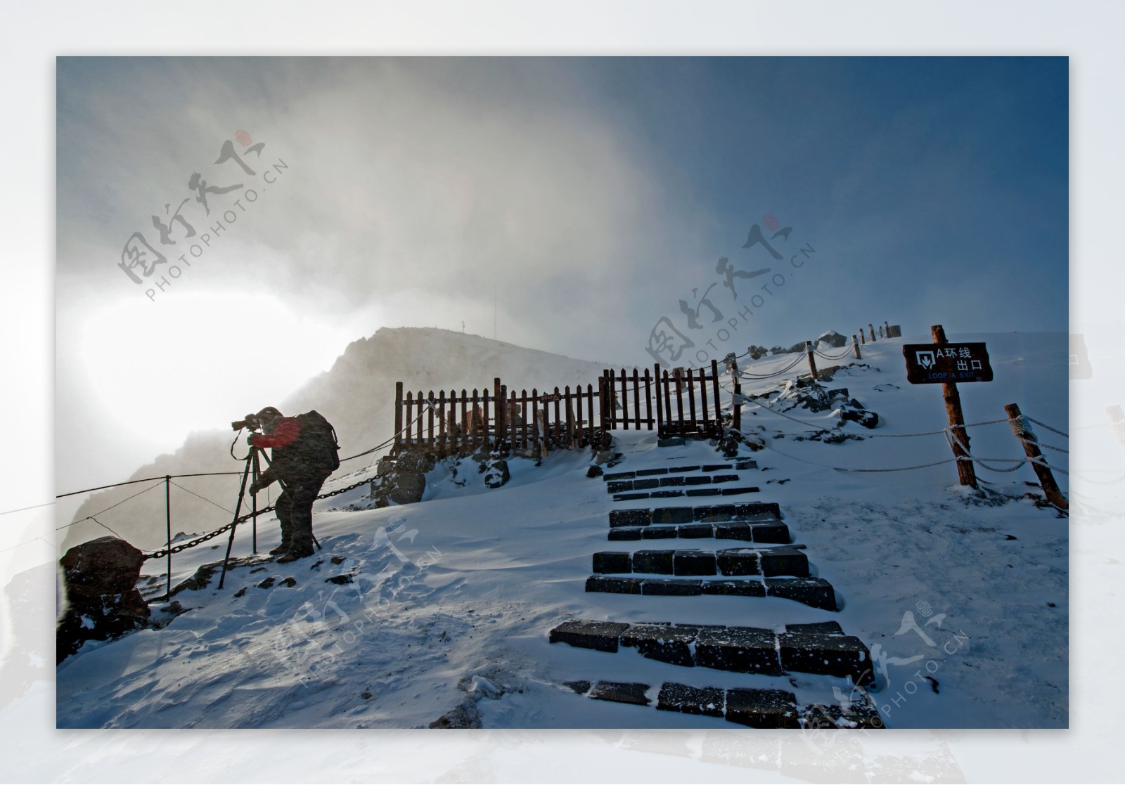 吉林长白山雪景