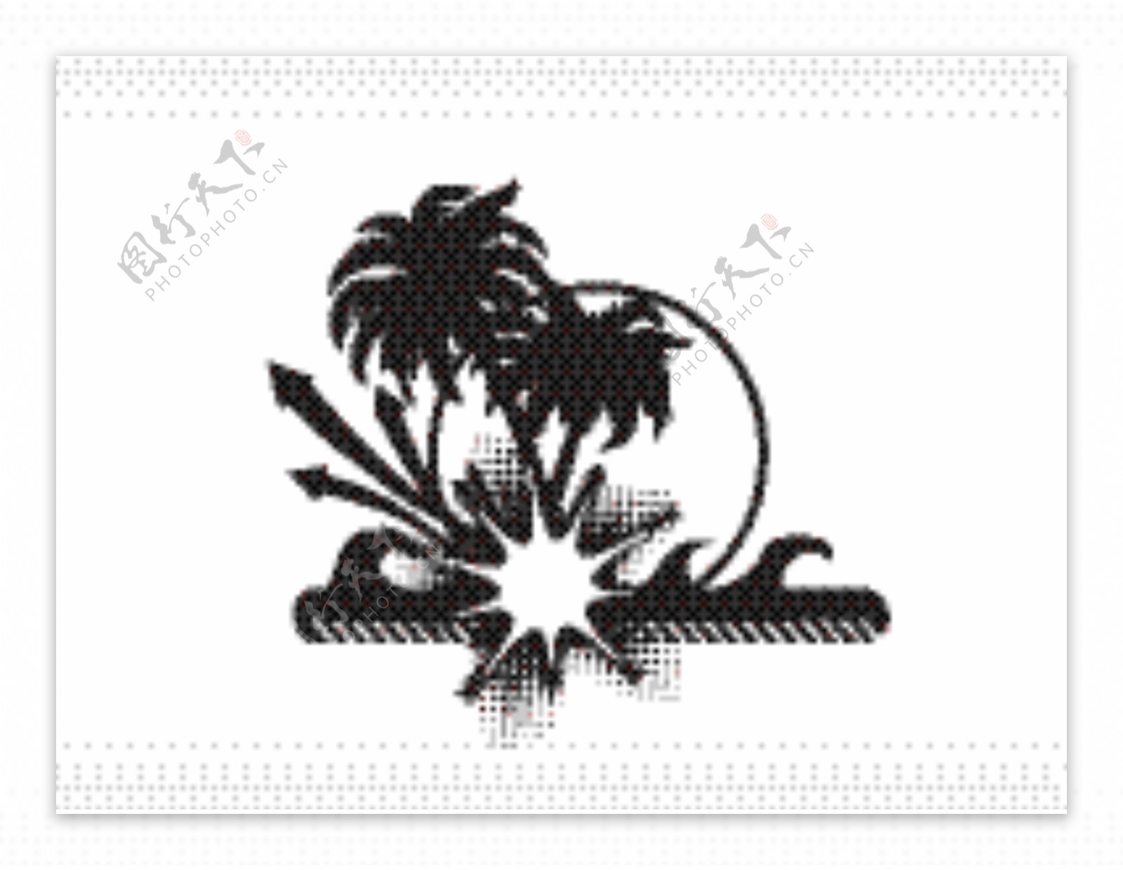 向量的棕榈树series6标志的白色隔离