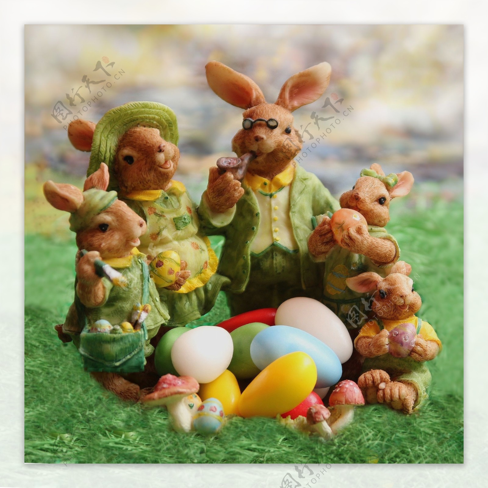 复活节兔子家庭