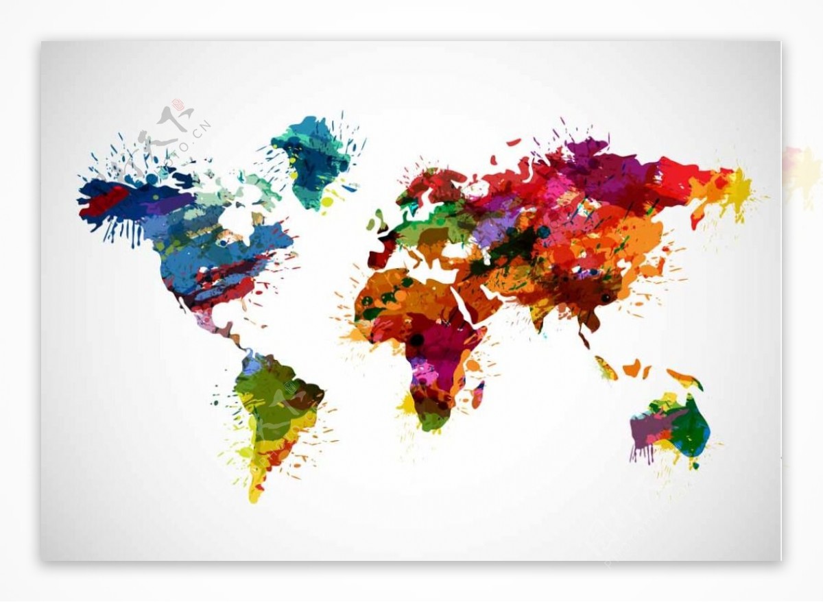 世界地图彩色