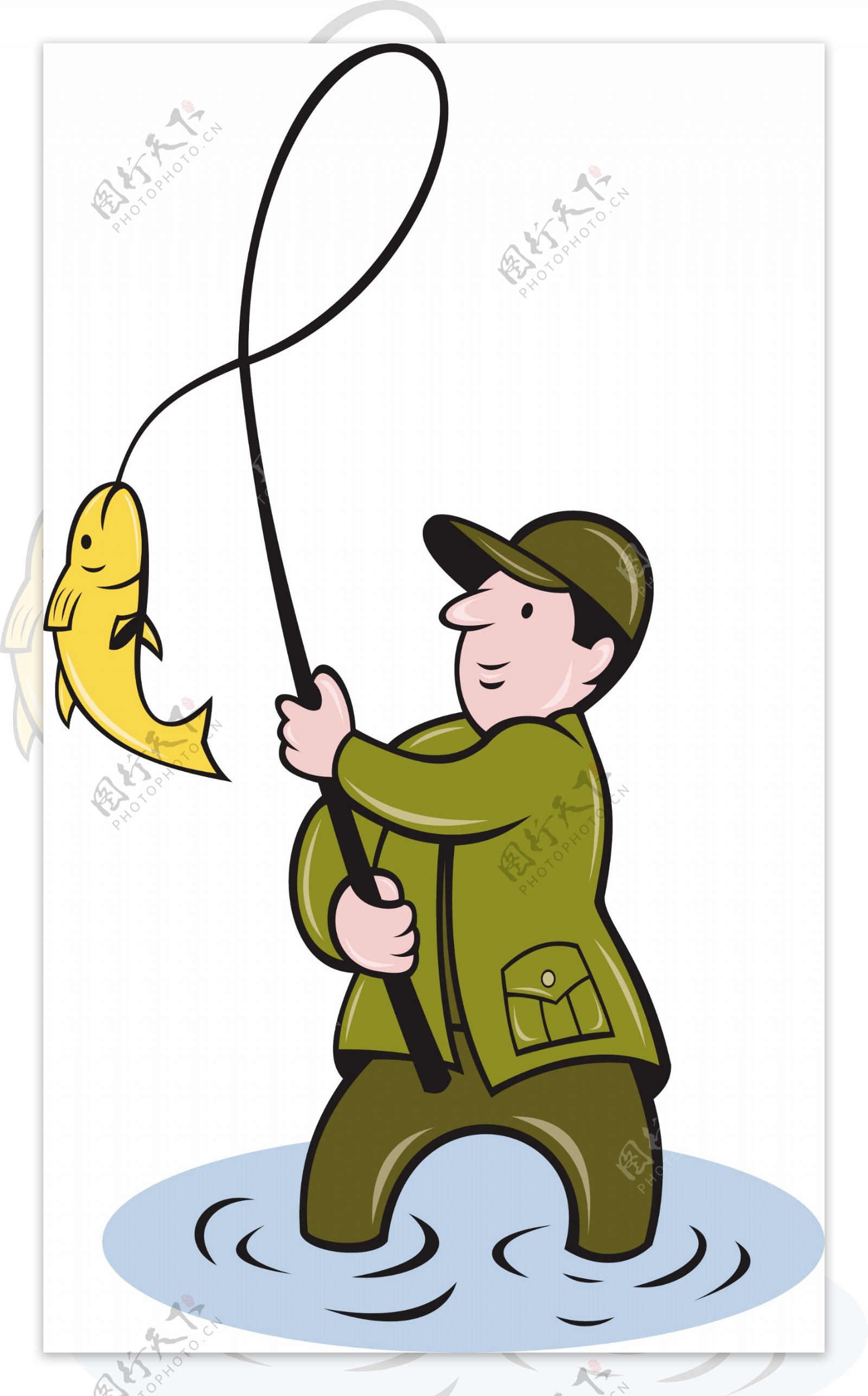 渔夫钓鱼鱼卷