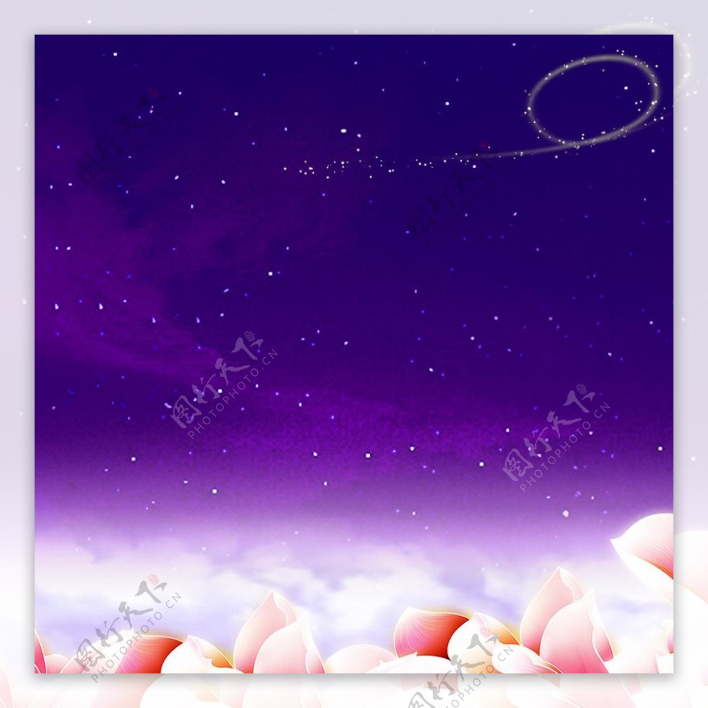 紫色浪漫梦幻星空背景