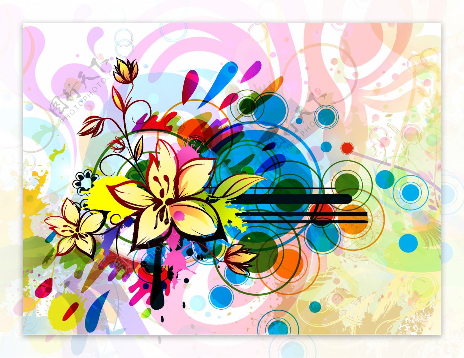 花卉背景图像设计