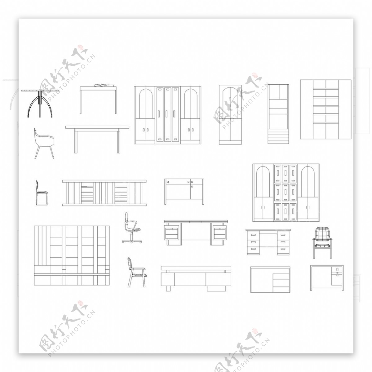 家具平面CAD图纸