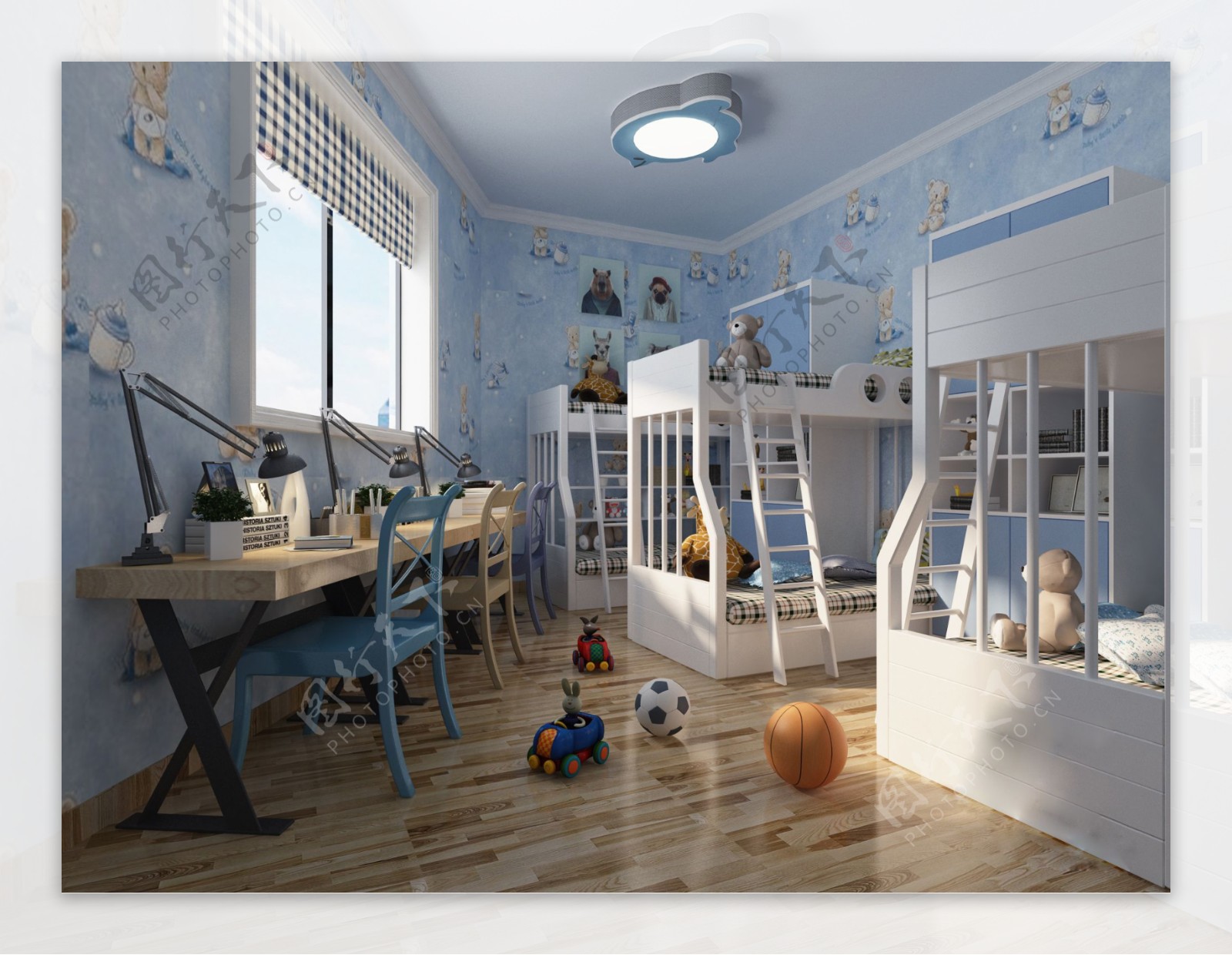 现代欧式儿童卧室装修效果图