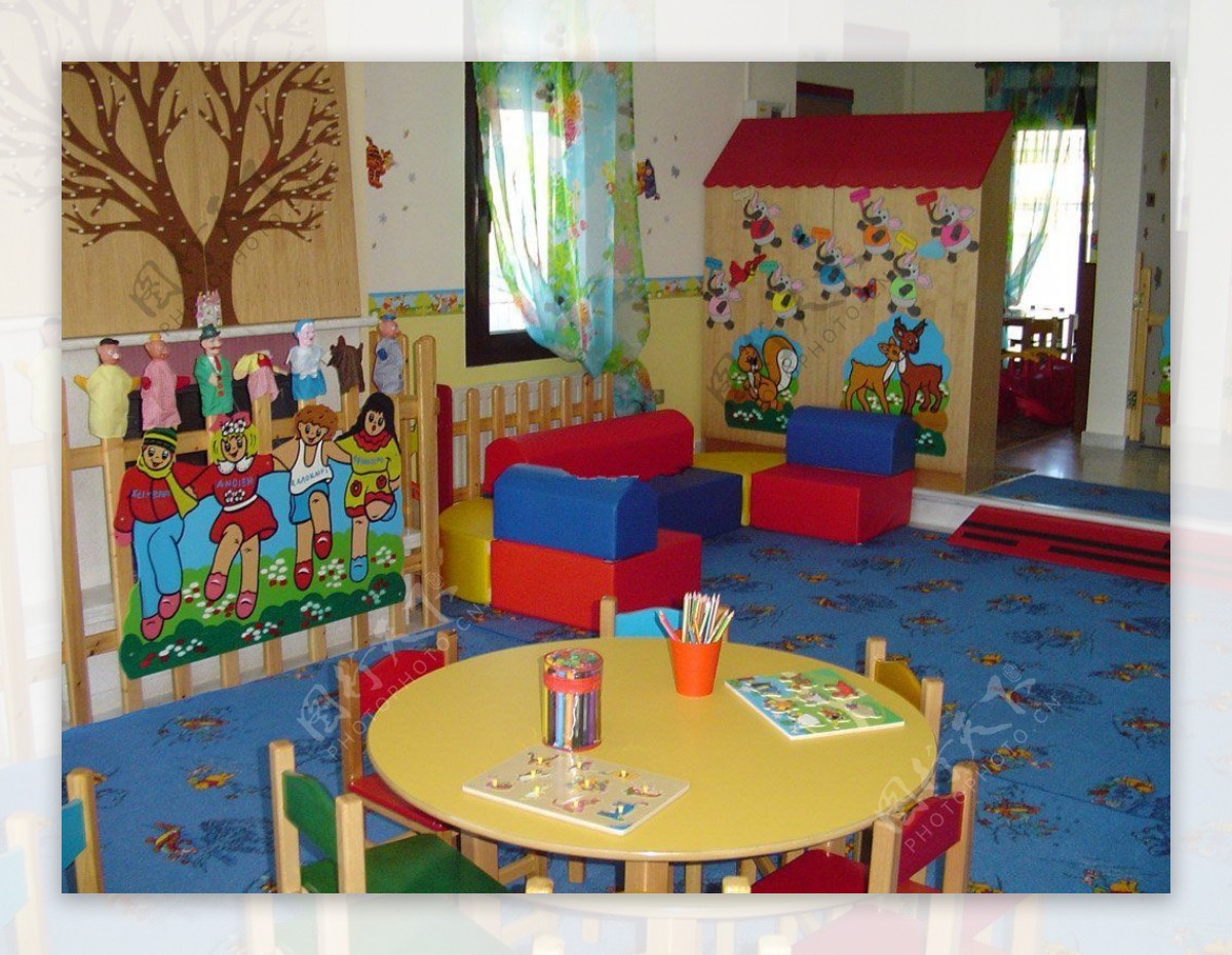 现代幼儿园室内装饰工装设计效果图