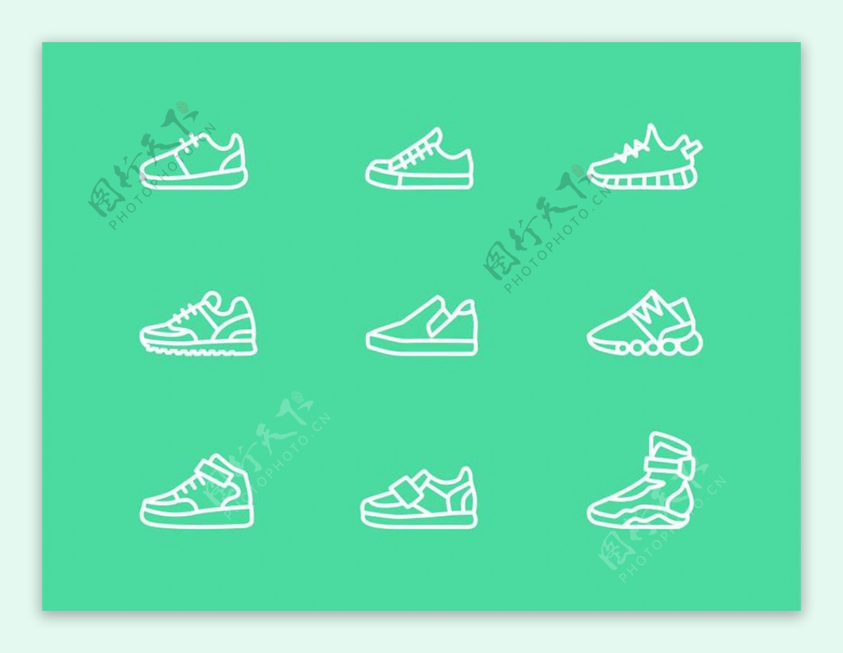 9枚运动鞋图标sketch素材