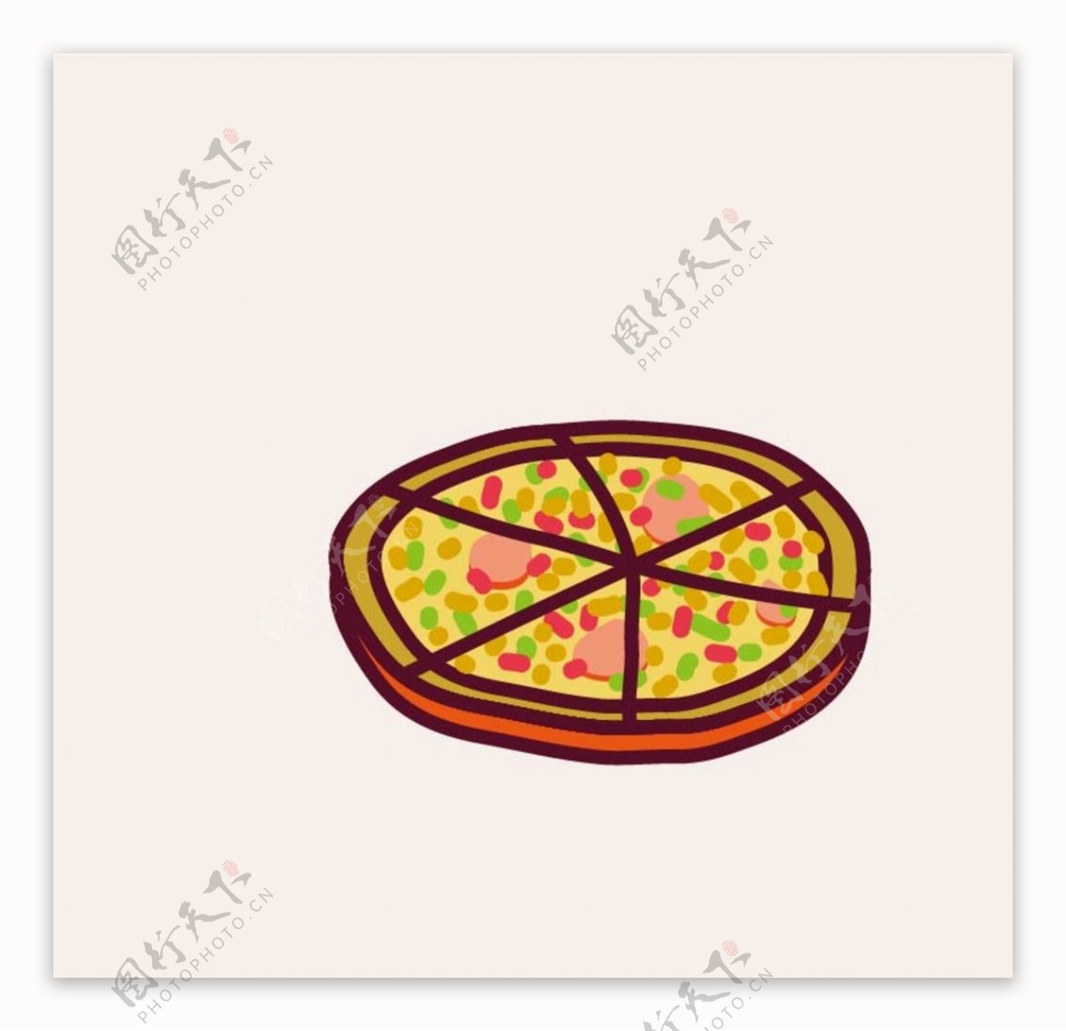 卡通披萨图片素材-编号35860307-图行天下