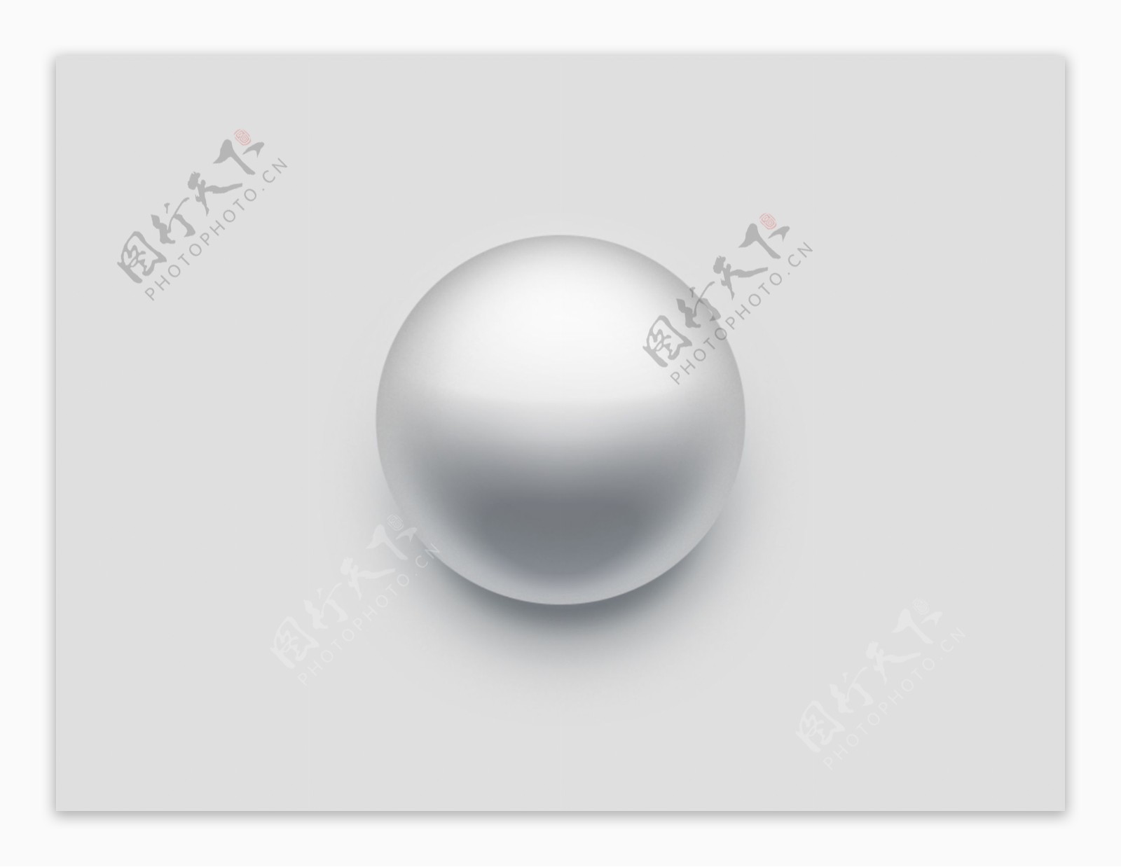 银白色立体球体icon图标
