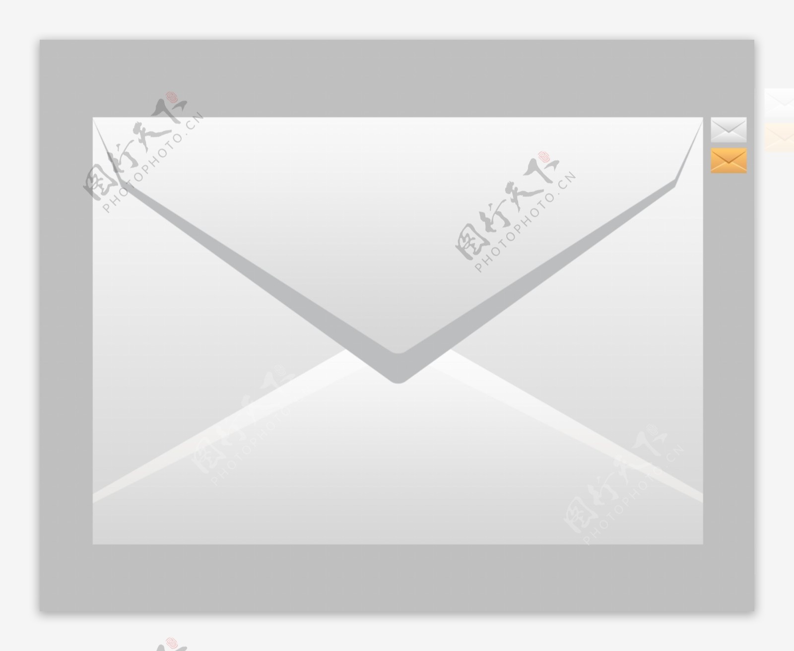 白色的邮箱邮件icon图标