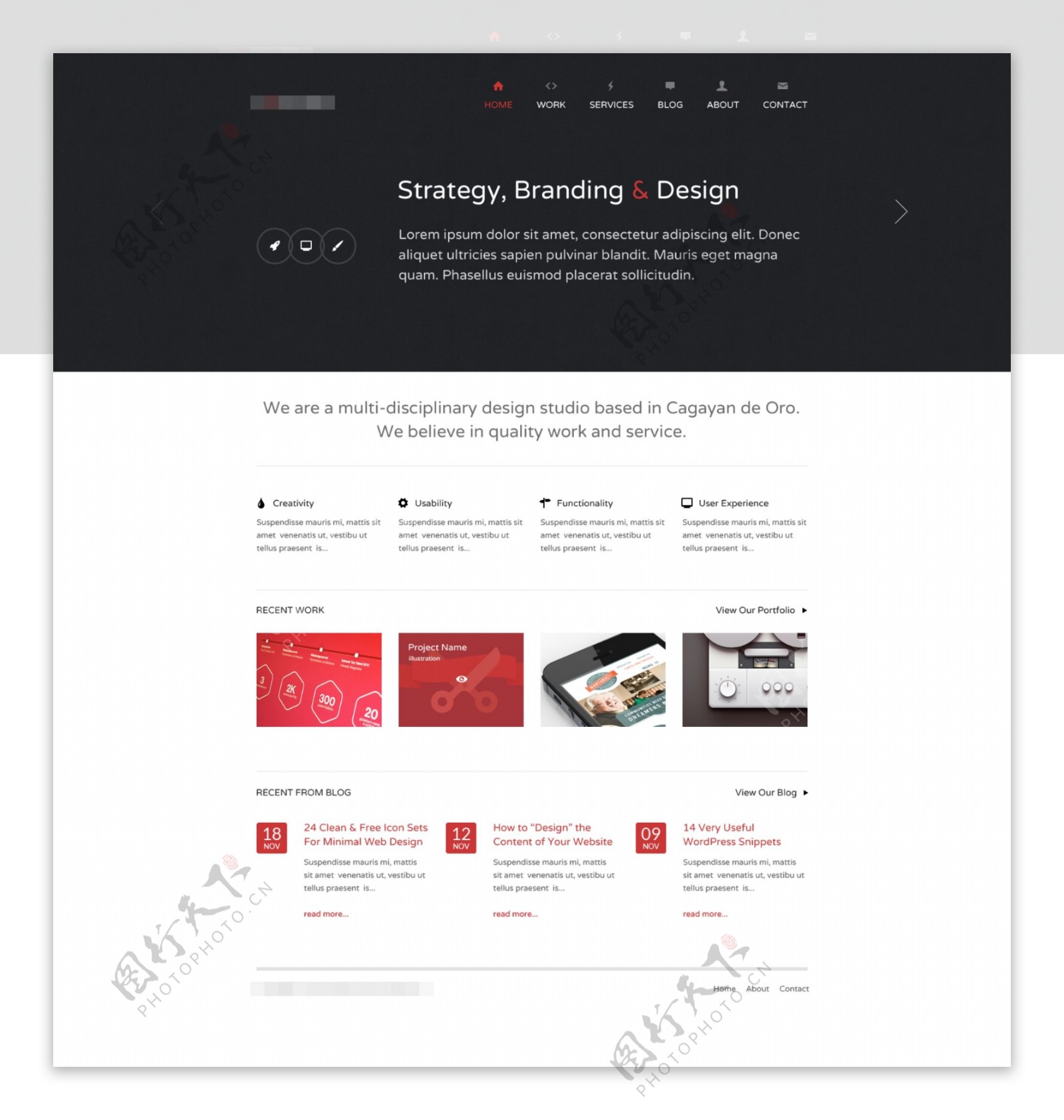 黑红网页科技电子模板设计