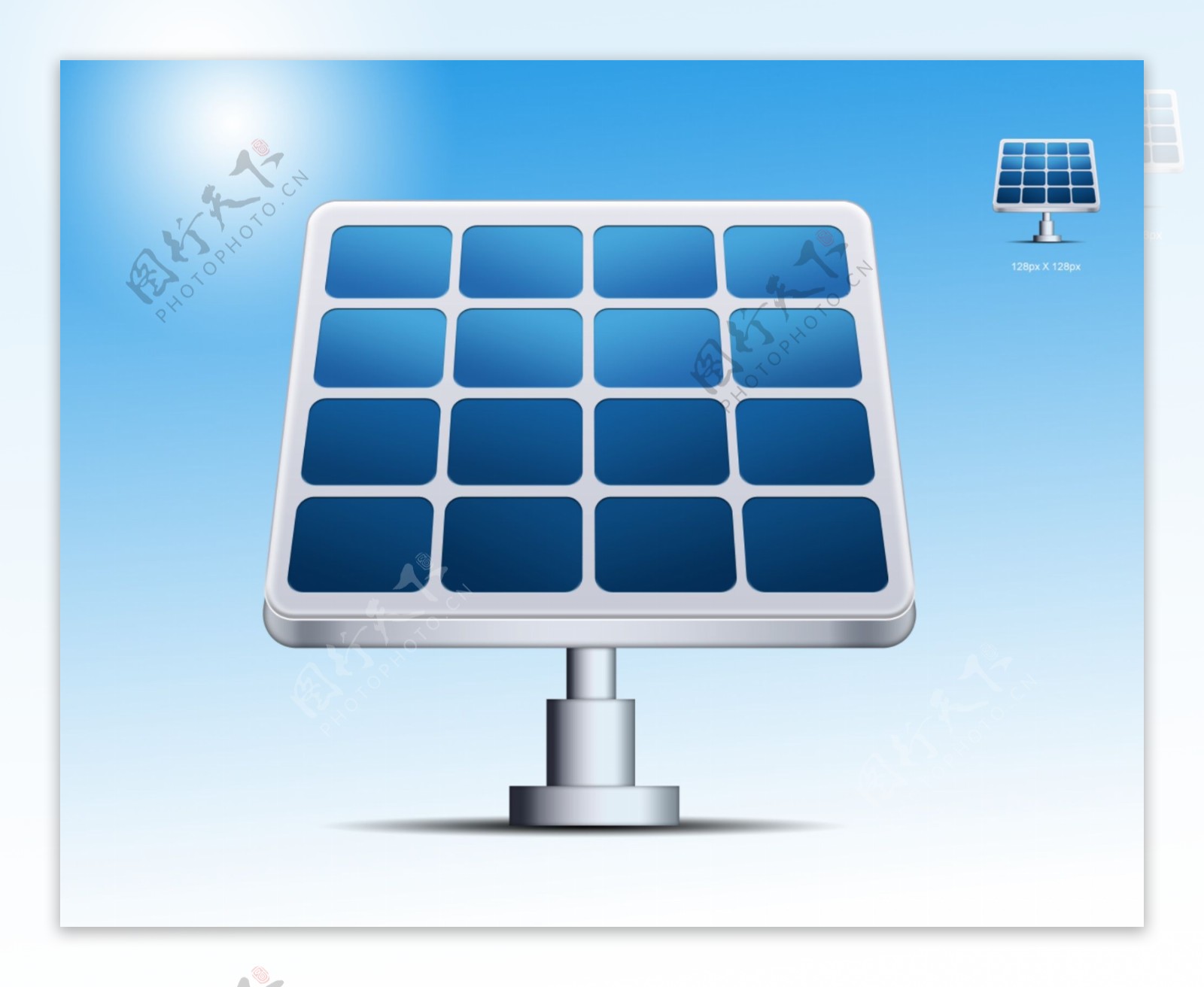 太阳能icon图标设计